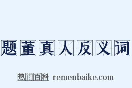 题董真人反义词是什么意思的图片